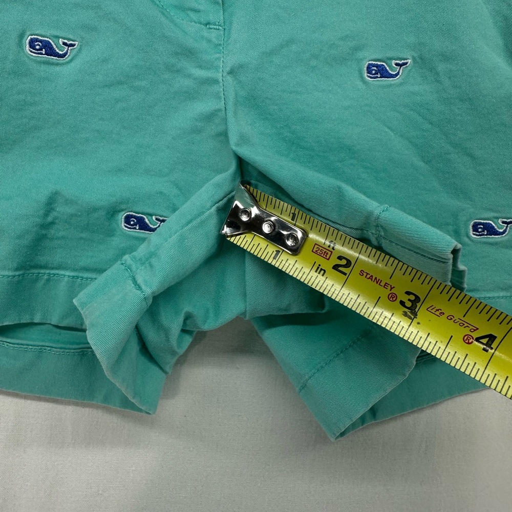 VINEYARD VINES Womens Size 00 Shorts Embroidered Logo Whales Mint Green - Picture 6 of 8